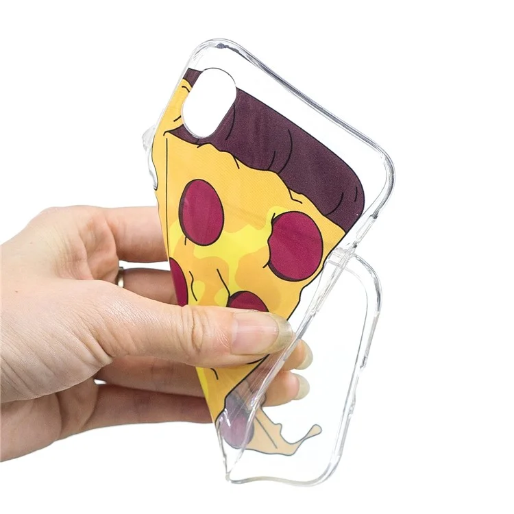 For iPhone XR 6.1 inch Pattern Printing IMD Soft TPU Back Case - Pizza