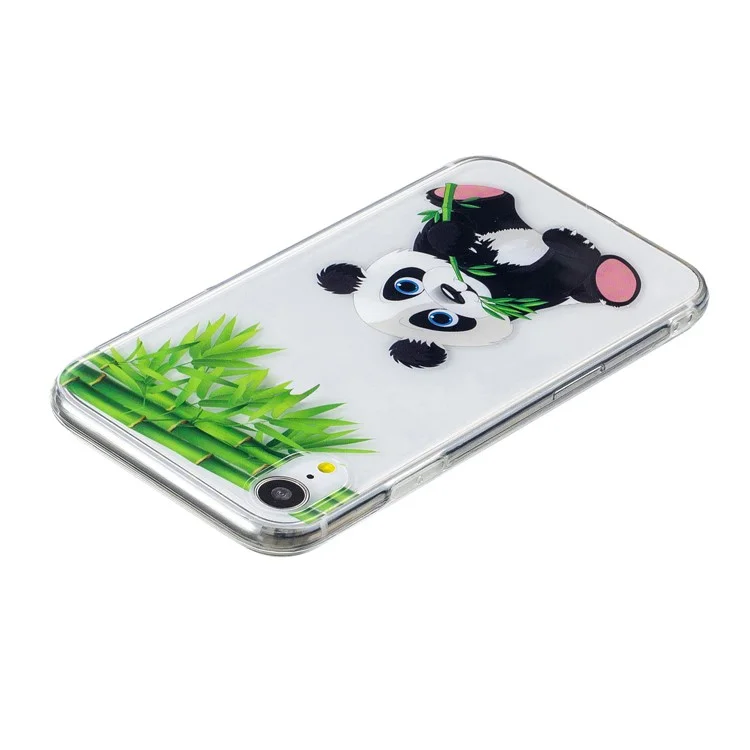 Для Iphone xr 6,1 Дюйма Печать с Шаблоном IMD Soft TPU Back Cover - Панда Ест Бамбук