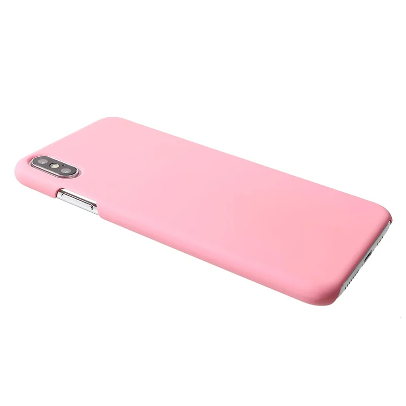 غطاء هاتف صلب مطاطي لهاتف iPhone XS بحجم 5.8 بوصة - وردي