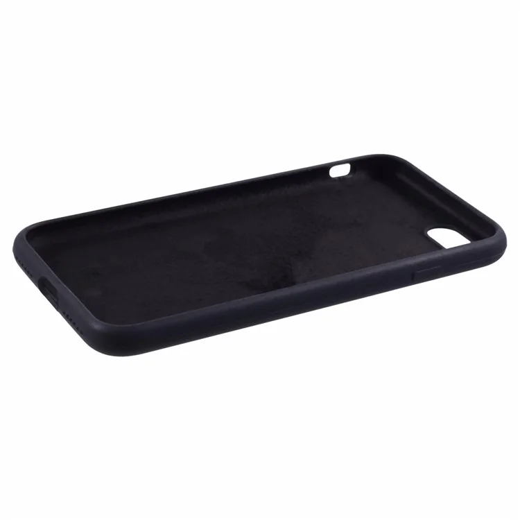 Para iPhone 7/8/SE (2020)/SE (2022) 4.7 polegadas Capa de Silicone Sólido Sedoso - Preto