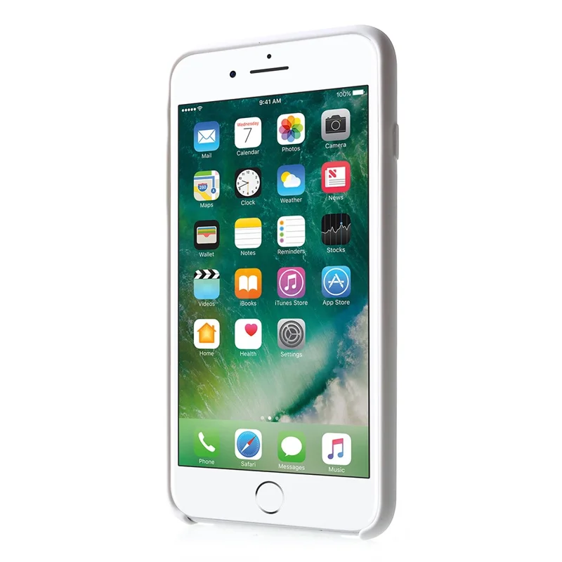 Per iPhone 8 Plus / 7 Plus 5.5 pollici Custodia in silicone solido - Bianco