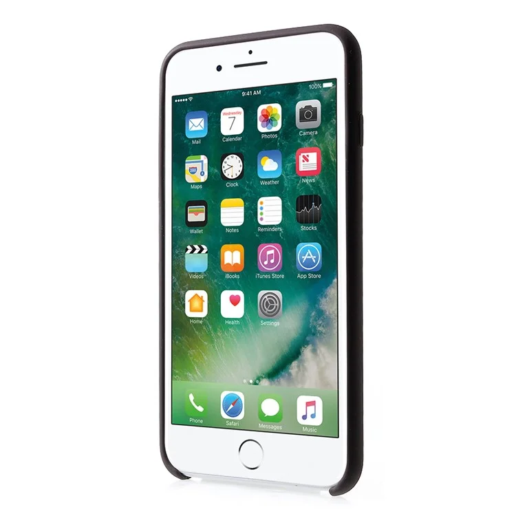 For iPhone 8 Plus / 7 Plus 5.5 inch Solid Silicone Mobile Phone Case Accessory - Coffee