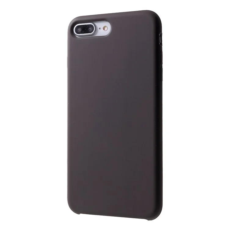 For iPhone 8 Plus / 7 Plus 5.5 inch Solid Silicone Mobile Phone Case Accessory - Coffee