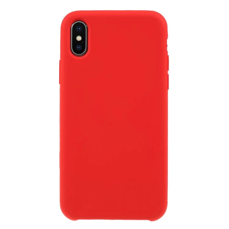 Pour Iphone XS / Case de Protection en Silicone Solide X 5,8 Pouces - Rouge