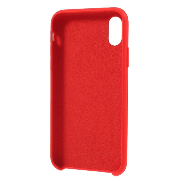 Pour Iphone XS / Case de Protection en Silicone Solide X 5,8 Pouces - Rouge