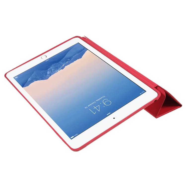 Tri-fold Stand Smart Leather Case for iPad Air 2 - Red