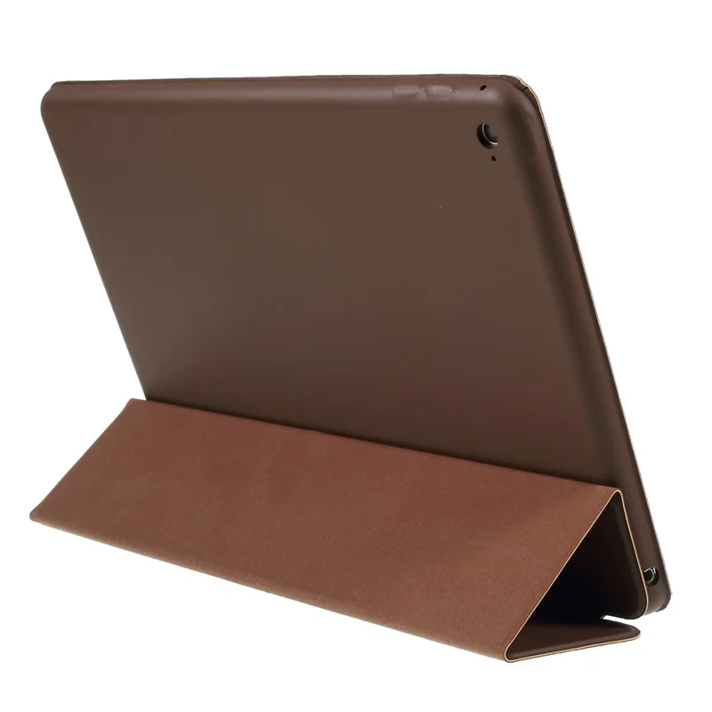 Smart läderfodral med tre veck och ställfunktion till iPad Air 2 – Kaffe