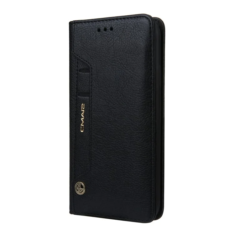 CMAI2 PU Leather Stand Wallet Mobile Casing для iPhone XR 6.1 дюймов - Черный