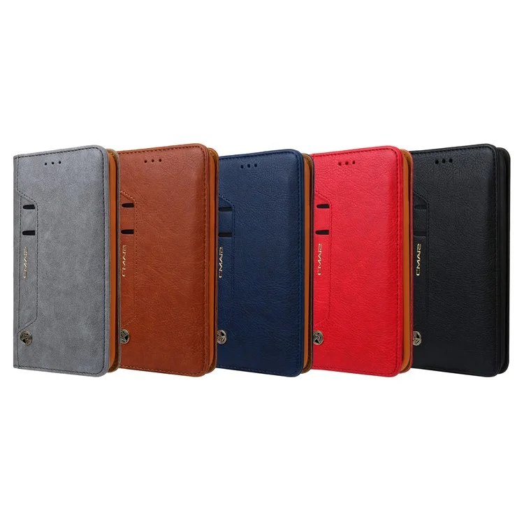 CMAI2 PU Leather Stand Wallet Mobile Casing для iPhone XR 6.1 дюймов - Черный
