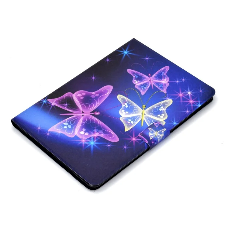Custodia in Pelle di Stampa a Motivi Per Ipad da 9,7 Pollici (2018) /9,7 Pollici (2017)/air 2/air - Farfalla Vivida