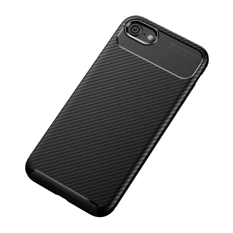 Beetle Series Carbon Fiber TPU Protection Cellphone Case for iPhone 7/8/SE (2020)/SE (2022) - Black