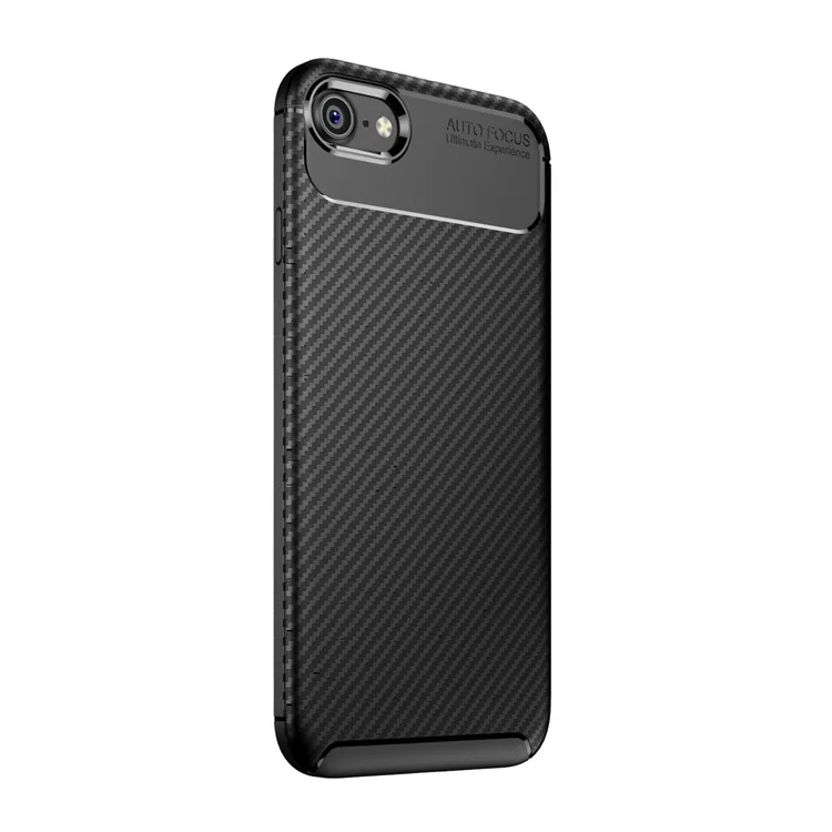 Série de Coléoptères Case de Téléphonie Cellulaire de Protection en Fibre de Carbone Pour L'iphone 7/8 / se (2020) / se (2022) - le Noir