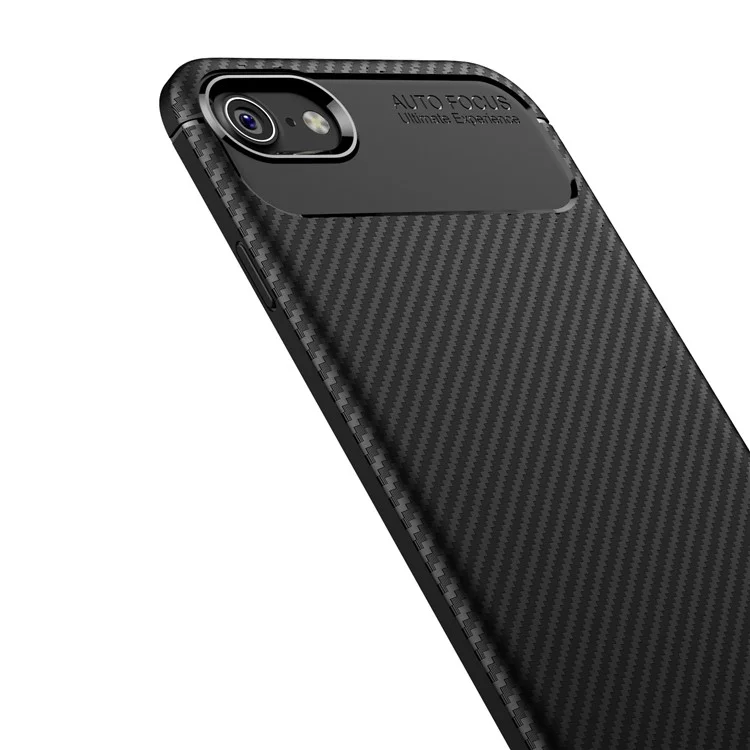 Beetle Series Carbon Fiber Protection Case de Teléfonos Celulares Para Iphone 7/8/SE (2020)/SE (2022) - Negro