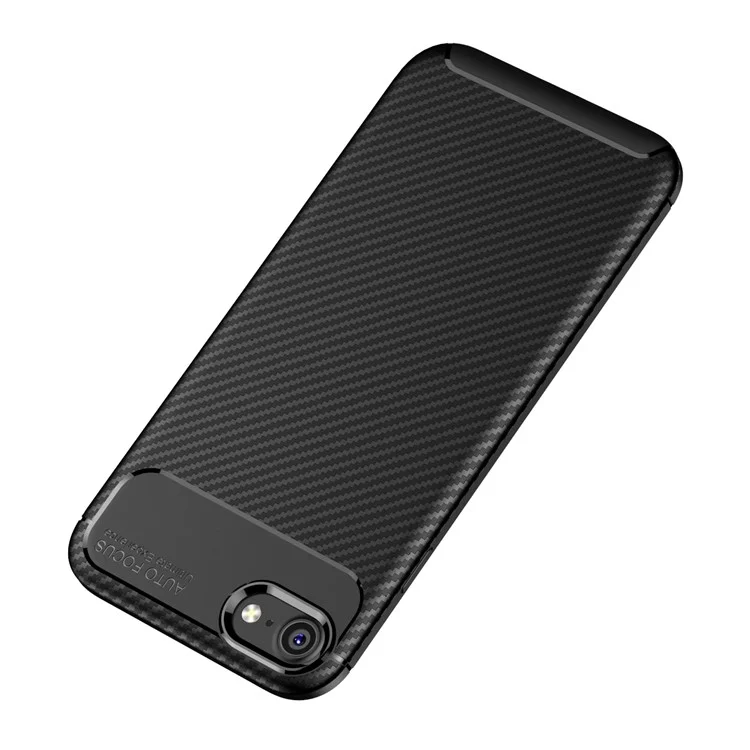 Beetle Series Carbon Fiber TPU Protection Cellphone Case for iPhone 7/8/SE (2020)/SE (2022) - Black