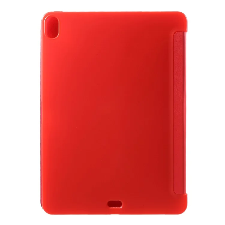 Shell de Tablette en Cuir PU à Trois Volets Pour Ipad Pro 11-pouces (2018) - Rouge