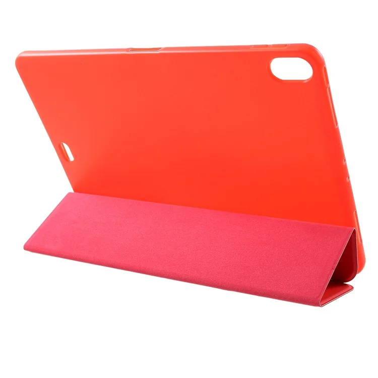 Tri-fold Stand PU Leather Tablet Shell Para Ipad Pro de 11 Pulgadas (2018) - Rojo