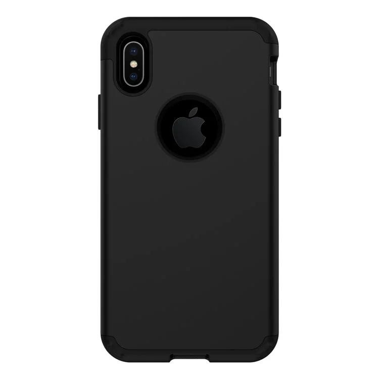 Pour iPhone XS Max 6.5 pouces Étui hybride en PC + silicone ultra-résistant - Noir