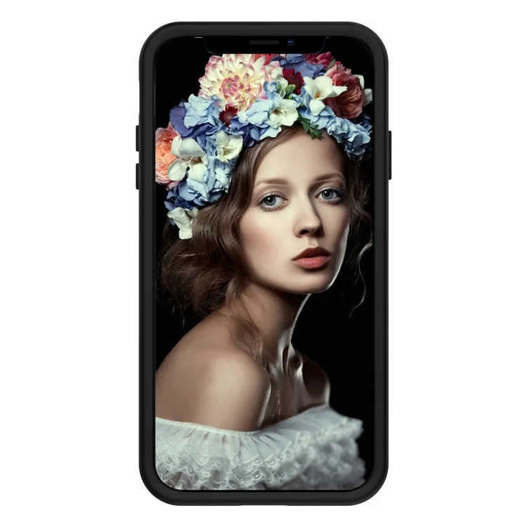 Pour iPhone XS Max 6.5 pouces Étui hybride en PC + silicone ultra-résistant - Noir