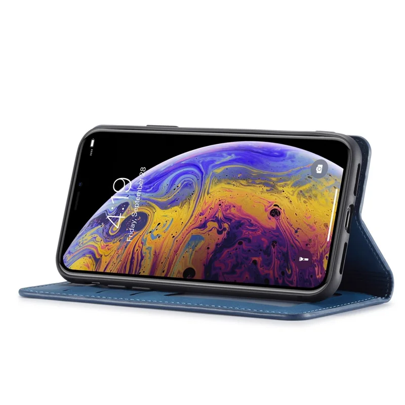 FORWENW Fantasy Series Cell Phone Silky Touch Leather Wallet Case for iPhone XS Max 6.5 inch - Blue