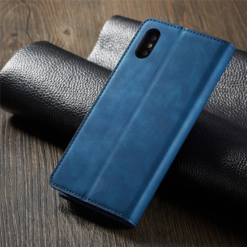 FORWENW Fantasy Series Cell Phone Silky Touch Leather Wallet Case for iPhone XS Max 6.5 inch - Blue