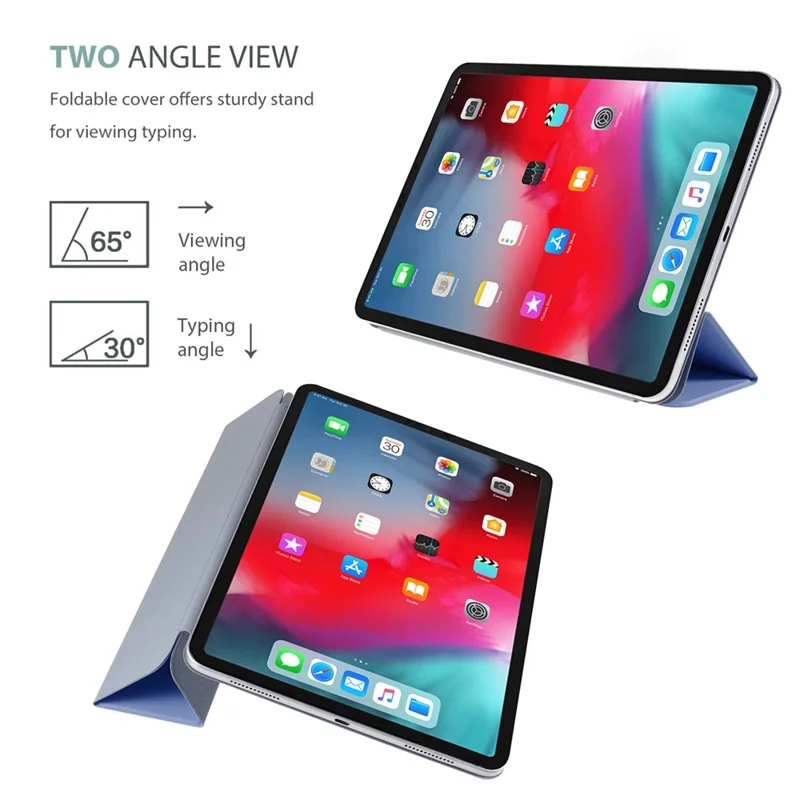 1:1 Scale Tri-fold Magnetic Stand Leather Shell for iPad Pro 11 (2022) / (2021) / (2020) / (2018) - Purple