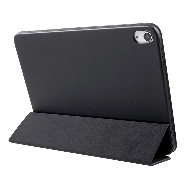 Tri-fold Stand Leather Flip Cover for iPad Pro 11-inch (2018) - Black