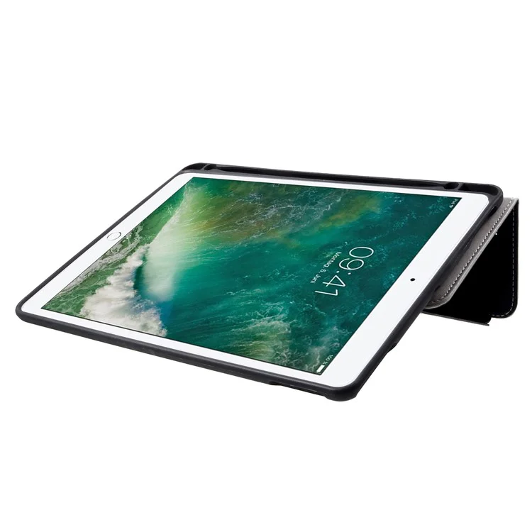 Portafoglio in pelle con supporto e slot per penna per iPad Pro 10.5 (2017) / iPad Air 10.5 (2019) - Grigio