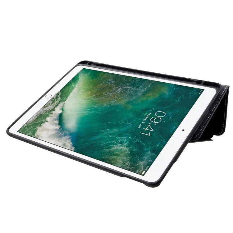 Étui Shell Shell en Cuir Avec Fente de Stylo Pour Ipad Pro 10.5 (2017) / Ipad Air 10.5 (2019) - Bleu Foncé