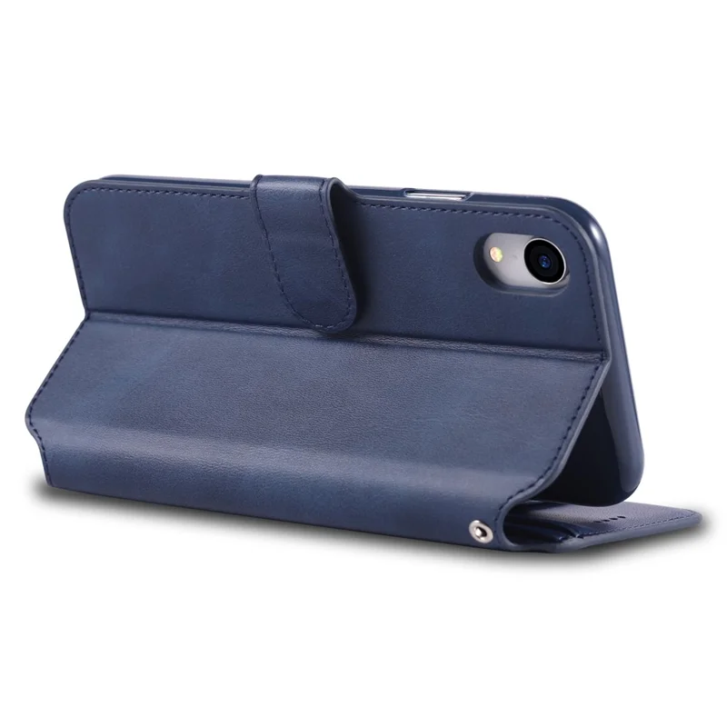 AZNS Leather Stand Cover with Card Slots for iPhone XR 6.1 inch - Blue