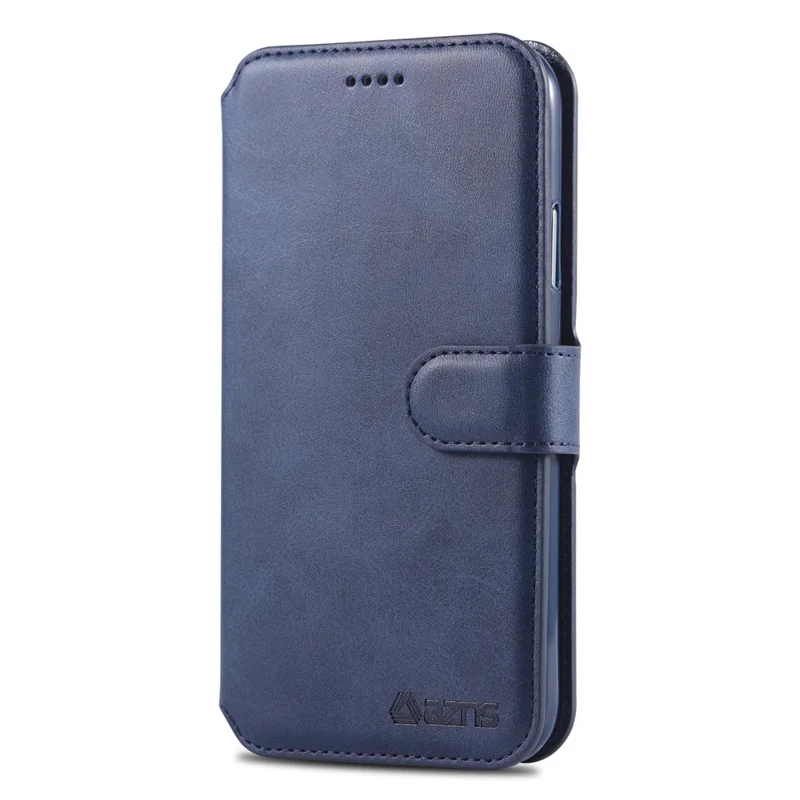 AZNS Leather Stand Cover with Card Slots for iPhone XR 6.1 inch - Blue