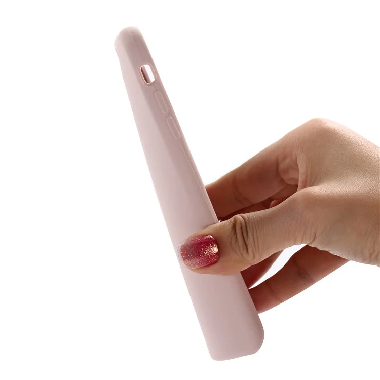 Aresto Embrulhado Líquido Silicone Móvel Invólucro Para Iphone 8 Plus / 7 Plus - Rosa