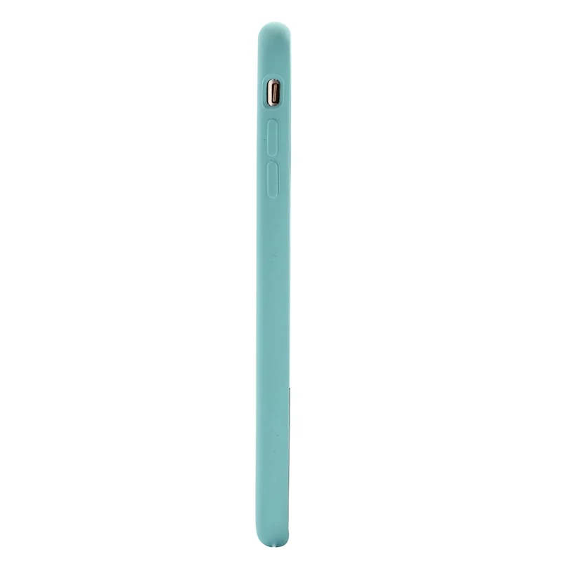 Edge Wrapped Liquid Silicone Protective Case for iPhone 8 Plus / 7 Plus - Cyan