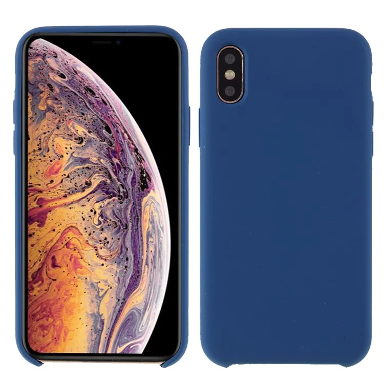 Pour Iphone xs 5,8 Pouces Bonne Protection Boîte à Couverture de Smartphone Smartphone à Bord Enveloppé Anti-rayures - Bleu