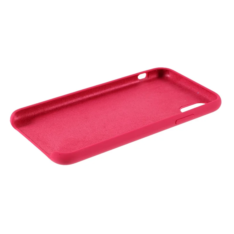 For iPhone XS 5.8 inch Good Protection Anti-scratch Edge Wrapped Liquid Silicone Case Soft Smartphone Cover Shell - Red
