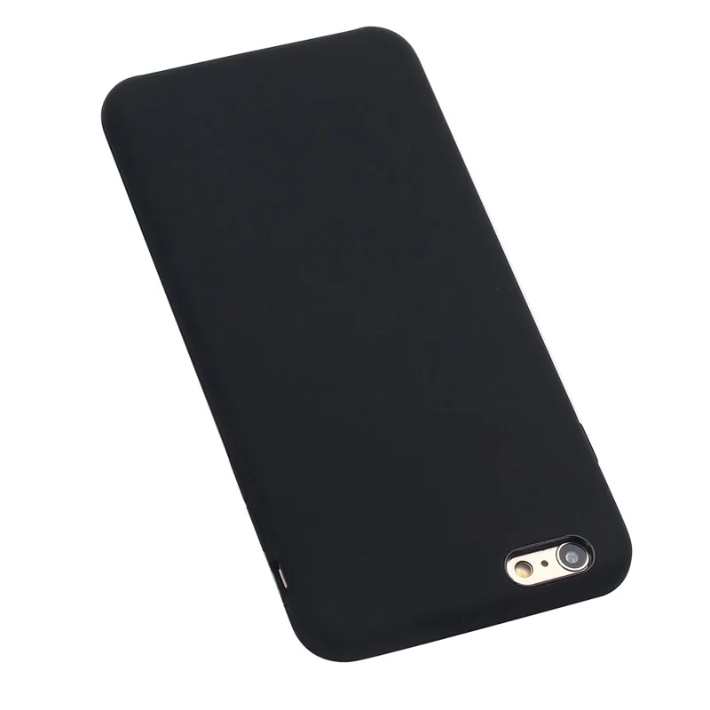 For iPhone 6s/6 Good Protection Soft Mobile Phone Covering Edge Wrapped Liquid Silicone Case - Black