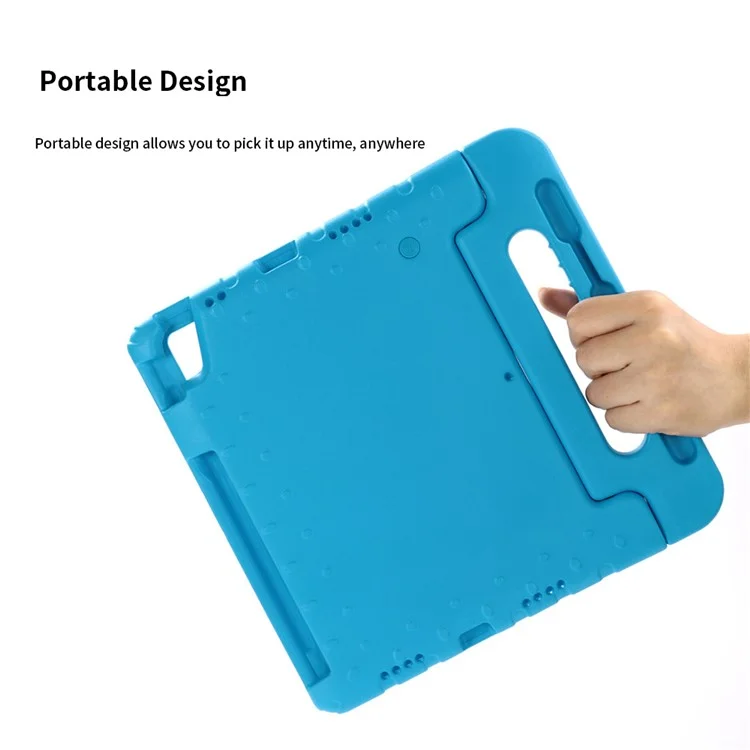 Drop-proof Kids Safe EVA Foam Cover with Kickstand for iPad Pro 12.9-inch (2018) - Blue