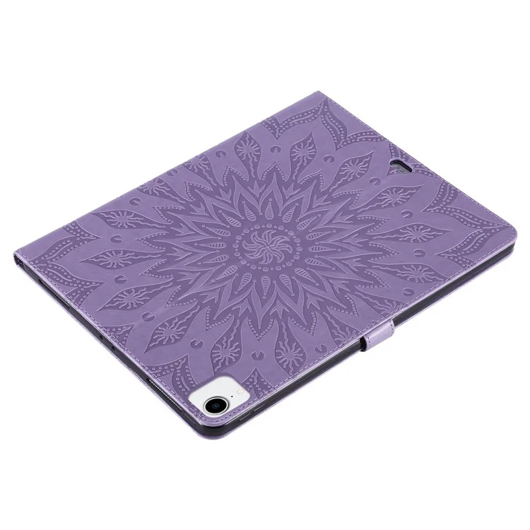 [Imprint Sunflower] Leather Stand Protective Casing for iPad Pro 12.9-inch (2018) - Purple