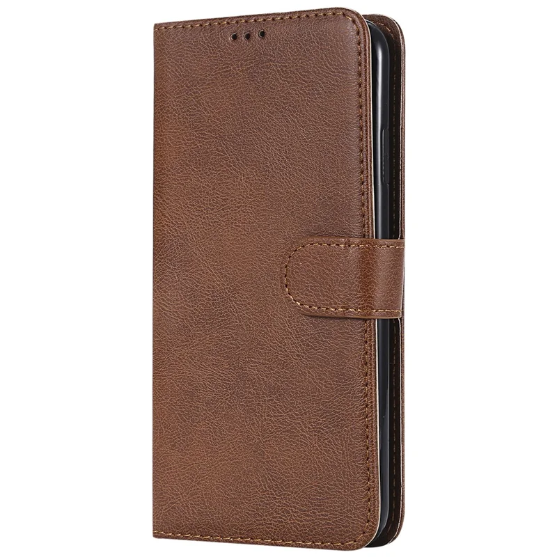 For iPhone XS Max Case 2 in 1 Detachable Magnetic Leather Wallet Mobile Cover with Strap - Brown