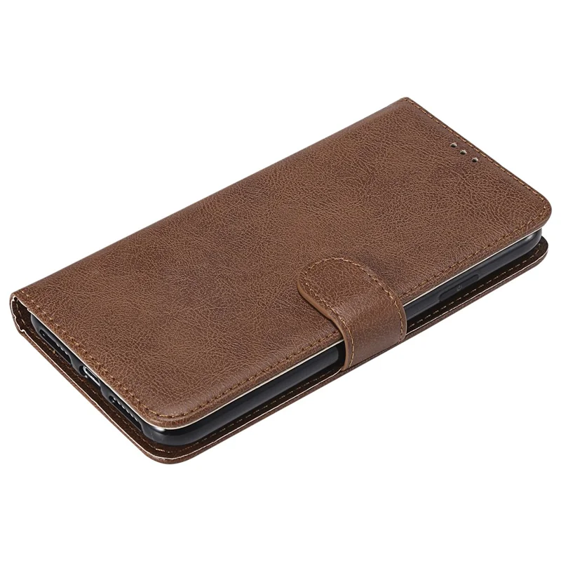 For iPhone XS Max Case 2 in 1 Detachable Magnetic Leather Wallet Mobile Cover with Strap - Brown