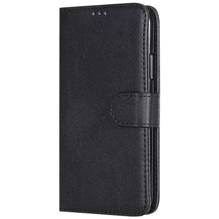For iPhone XS / X Case 2 in 1 Detachable Magnetic Leather Wallet Mobile Cover with Strap - Black