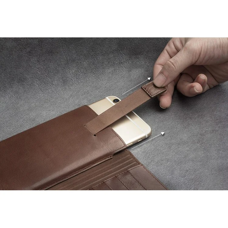 QIALINO for iPhone 6s 6 Genuine Leather Pouch Wallet Case