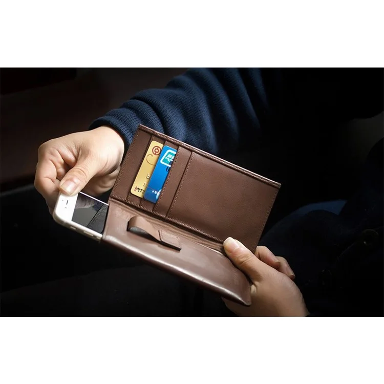 QIALINO for iPhone 6s 6 Genuine Leather Pouch Wallet Case