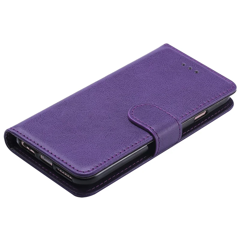 For iPhone 6s / 6 / 7 / 8 / SE (2020) / SE (2022) Case 2 in 1 Detachable Magnetic Leather Wallet Mobile Cover with Strap - Purple