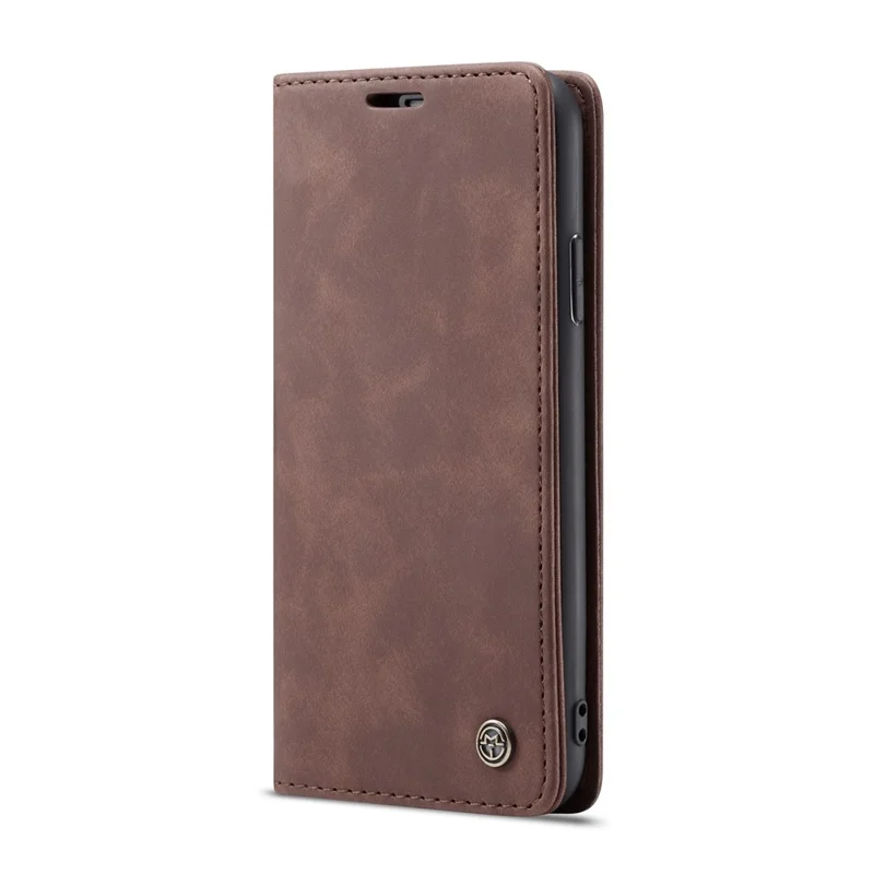 CASEME 013 Series PU Leather Auto-adsorption Phone Casing for iPhone XS Max 6.5 inch - Coffee