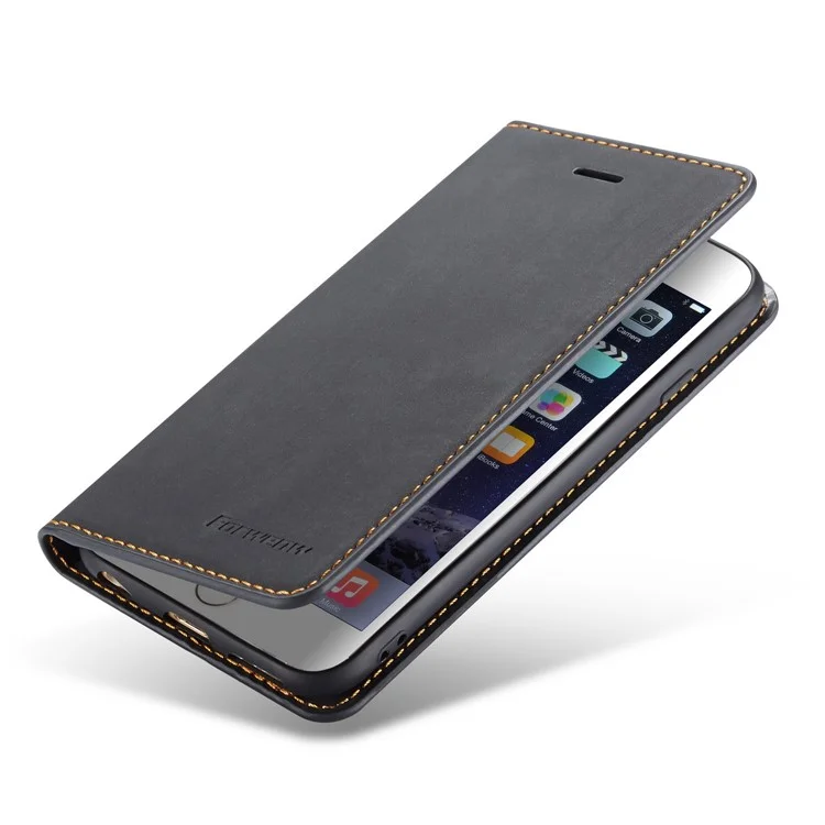 FORWENW Fantasy Series Silky Touch Leather Wallet Case for iPhone 6s/6 - Black