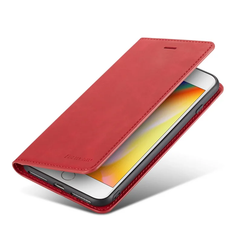 FORWENW Fantasy Series Auto-absorbed Silky Touch Leather Wallet Stand Cover for iPhone 8 Plus / 7 Plus 5.5 inch - Red