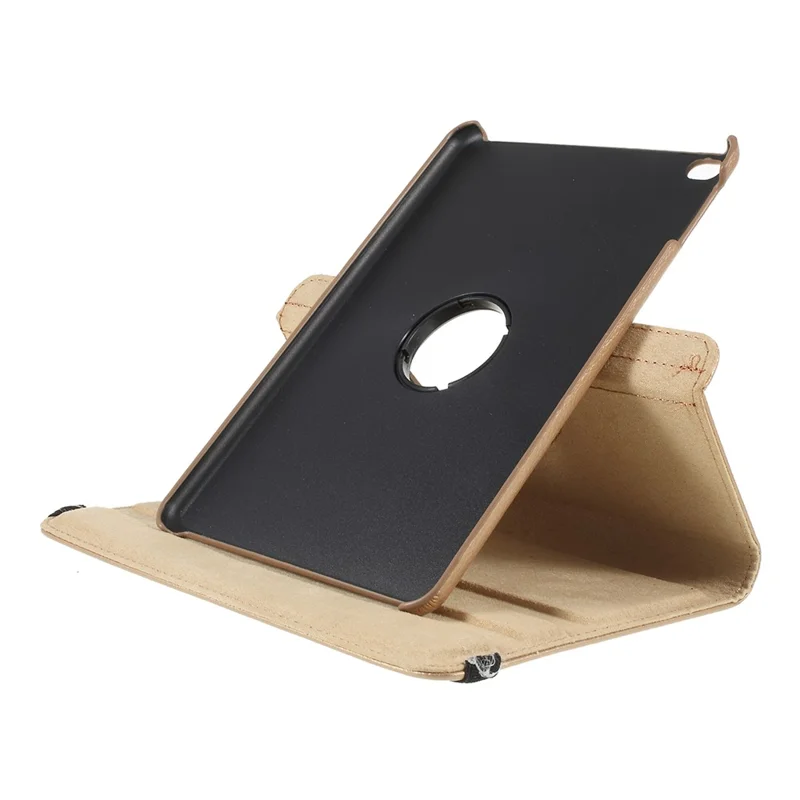 Coque de protection en cuir PU texture litchi avec support pour iPad mini (2019) 7,9 pouces - Or 