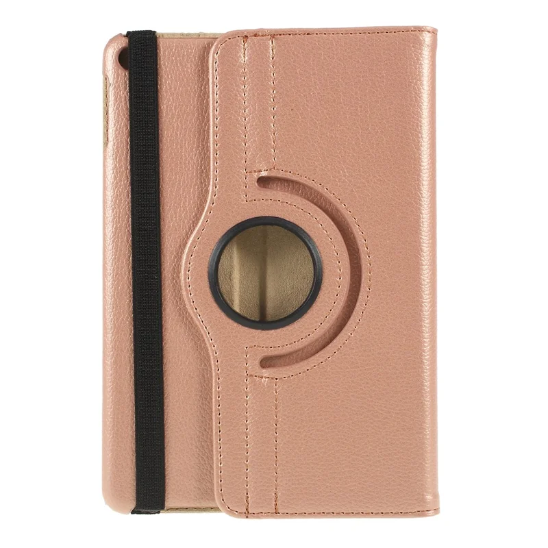 Litchi Texture PU Leather Protection Tablet Case with Stand for iPad mini (2019) 7.9 inch - Rose Gold