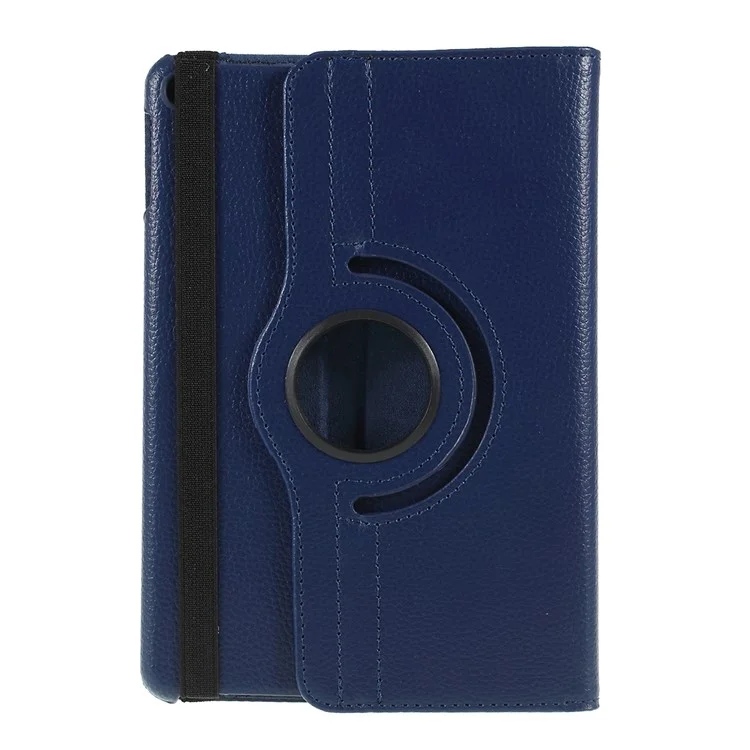 Funda de protección de piel de textura de litchi con soporte para iPad mini (2019) de 7.9 pulgadas - Azul Oscuro