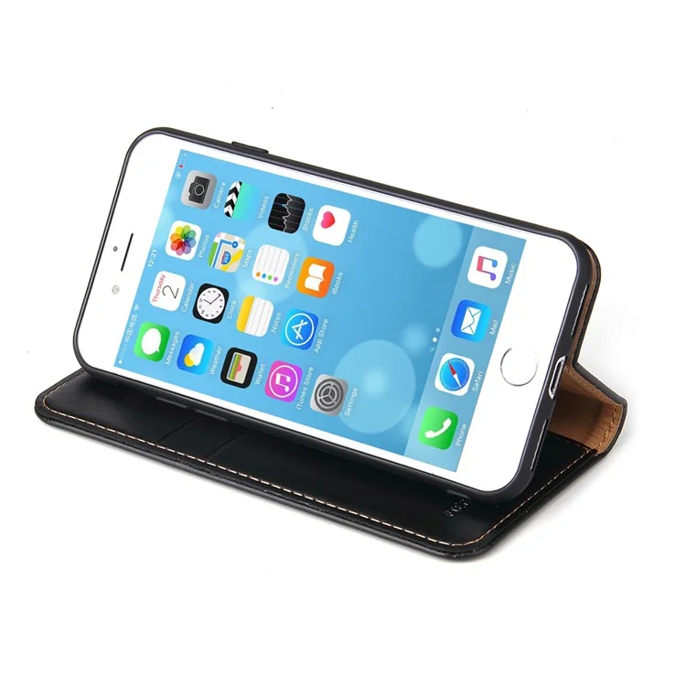 Auto-absorbiertes Pu-leder-brieftasche Hülle Für Iphone8/7/se (2020)/SE (2022) - Schwarz